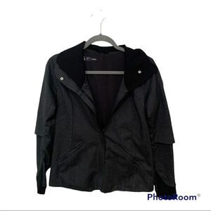 Brooks Pure Project Running Reflective grey full zipper reflective jacket size S